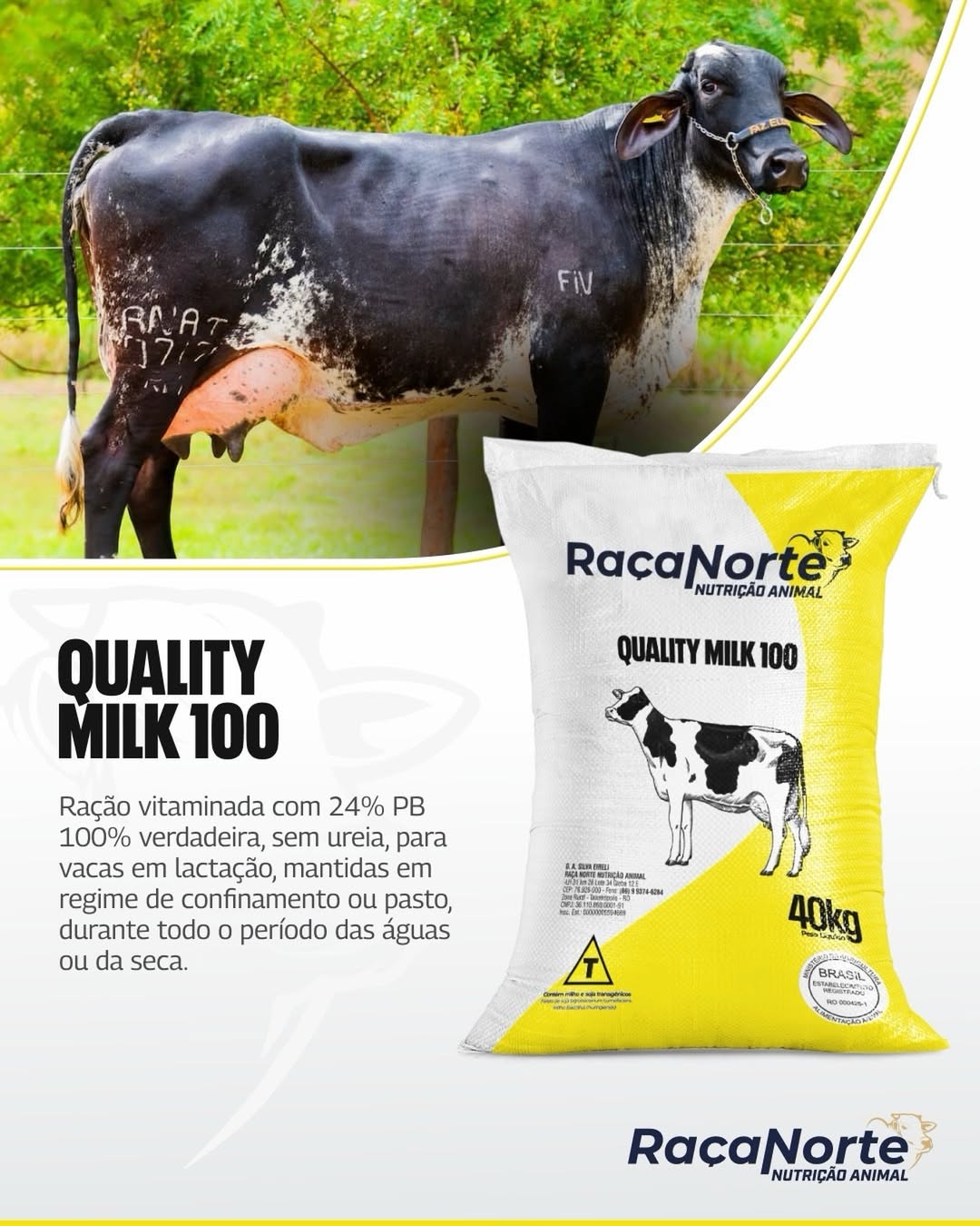 Produto QUALITY MILK 100 da Raça Norte